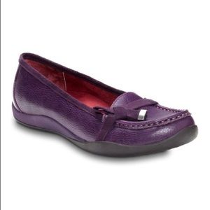 Purple loafers